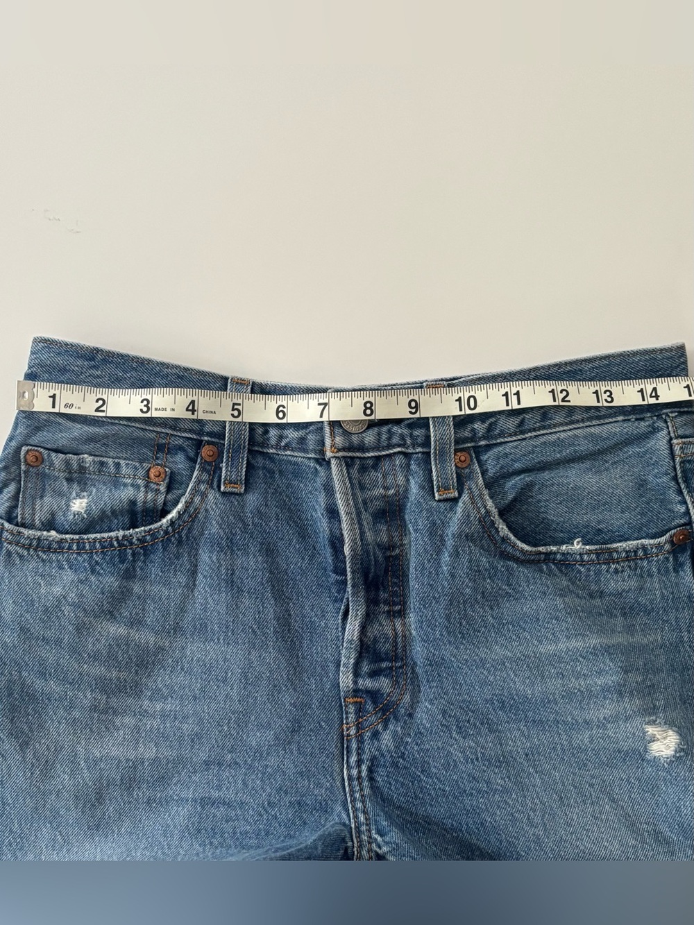 Levi's 501 Women’s Strait Leg Blue Denim Jeans 27W30L - Picture 5 of 8